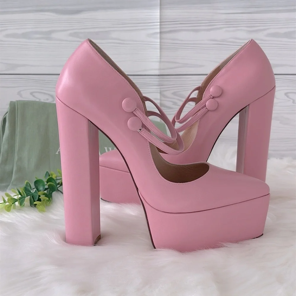 Andrea Wazen “Double Jeu” Platform Mary‎ Jane Pumps